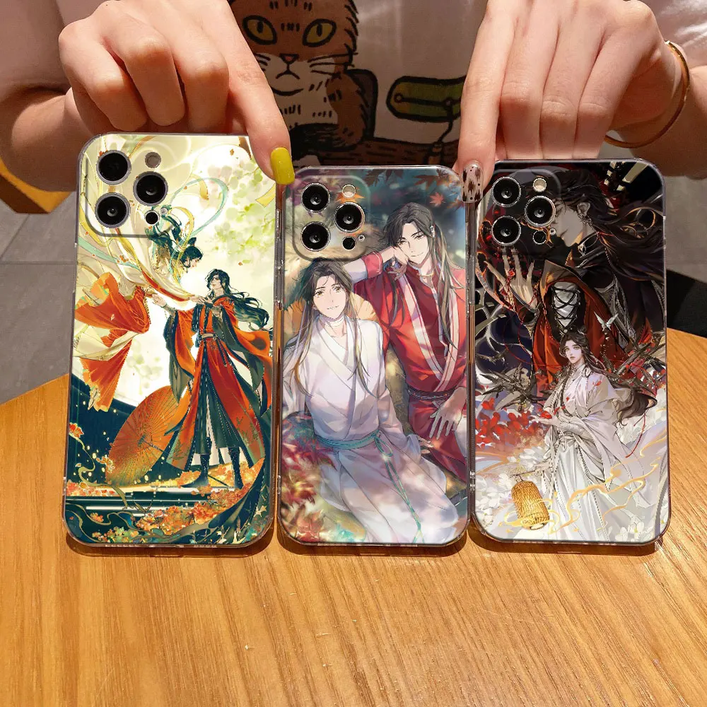 

Heaven Official's Blessing Anime Clear Phone Case For iPhone 15 14 11 12 13 Pro Max Mini X XS XR 8 7 Plus Back Cover Soft Fundas