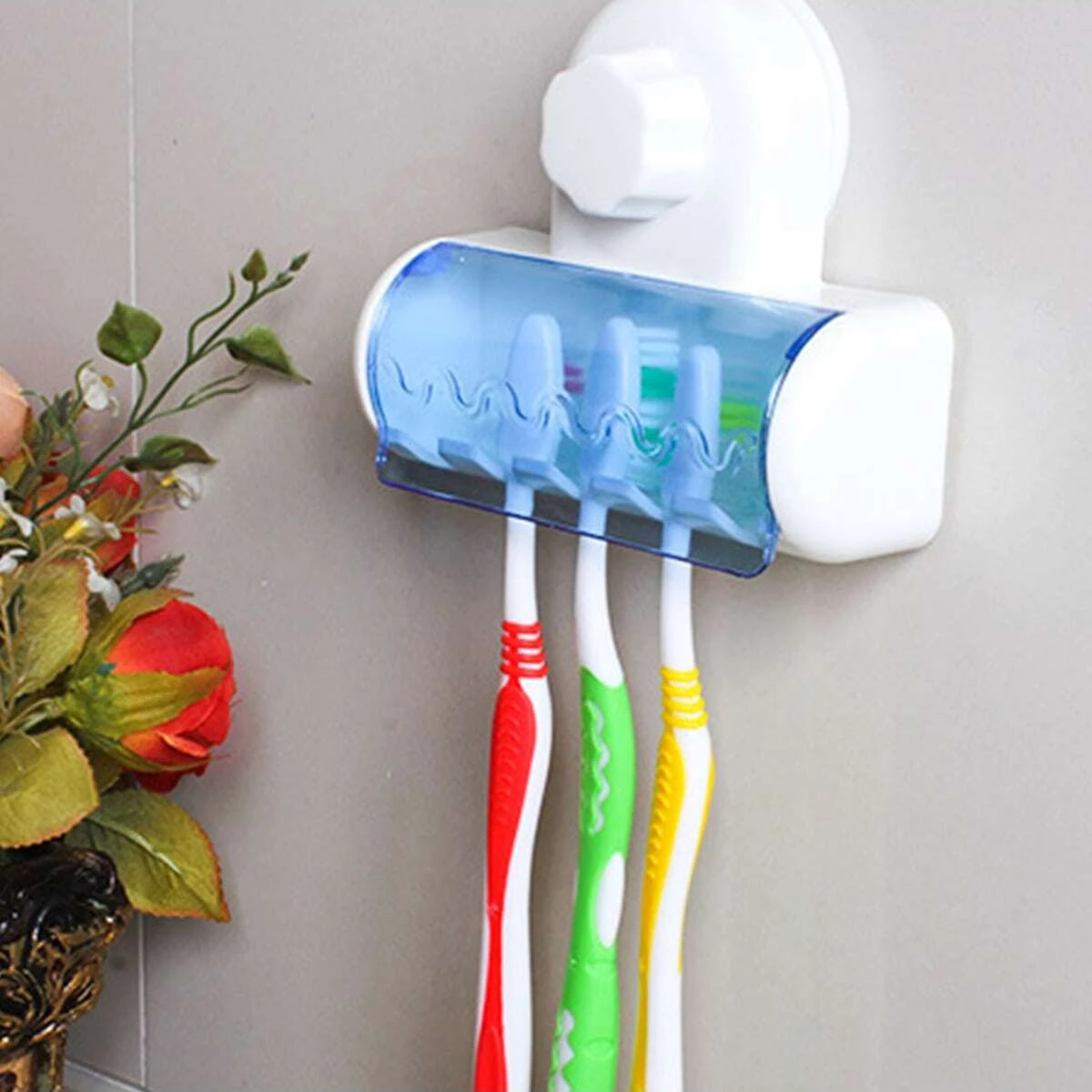 1pc-Bathroom Accessories Set Toothbrush Holder Wall Mount Stand Tooth brush Holder Hooks Suction Cup Bathroom Tools Toothbrush