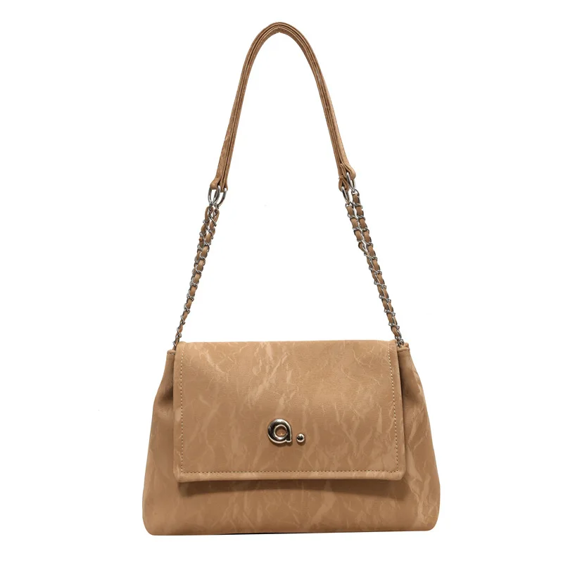 Temperament Diagonal Women's Bag Delicate Large Capacity Fashion Chain Bag Commuter Casual Multi-colored Underarm Shoulder Bag 