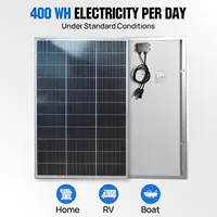 Panneau solaire 100W 200W 300W 400W, panneau photovoltaïque en verre rigide 18V, cellule solaire monocristallin pour chargeur de batterie 12V/24V 2