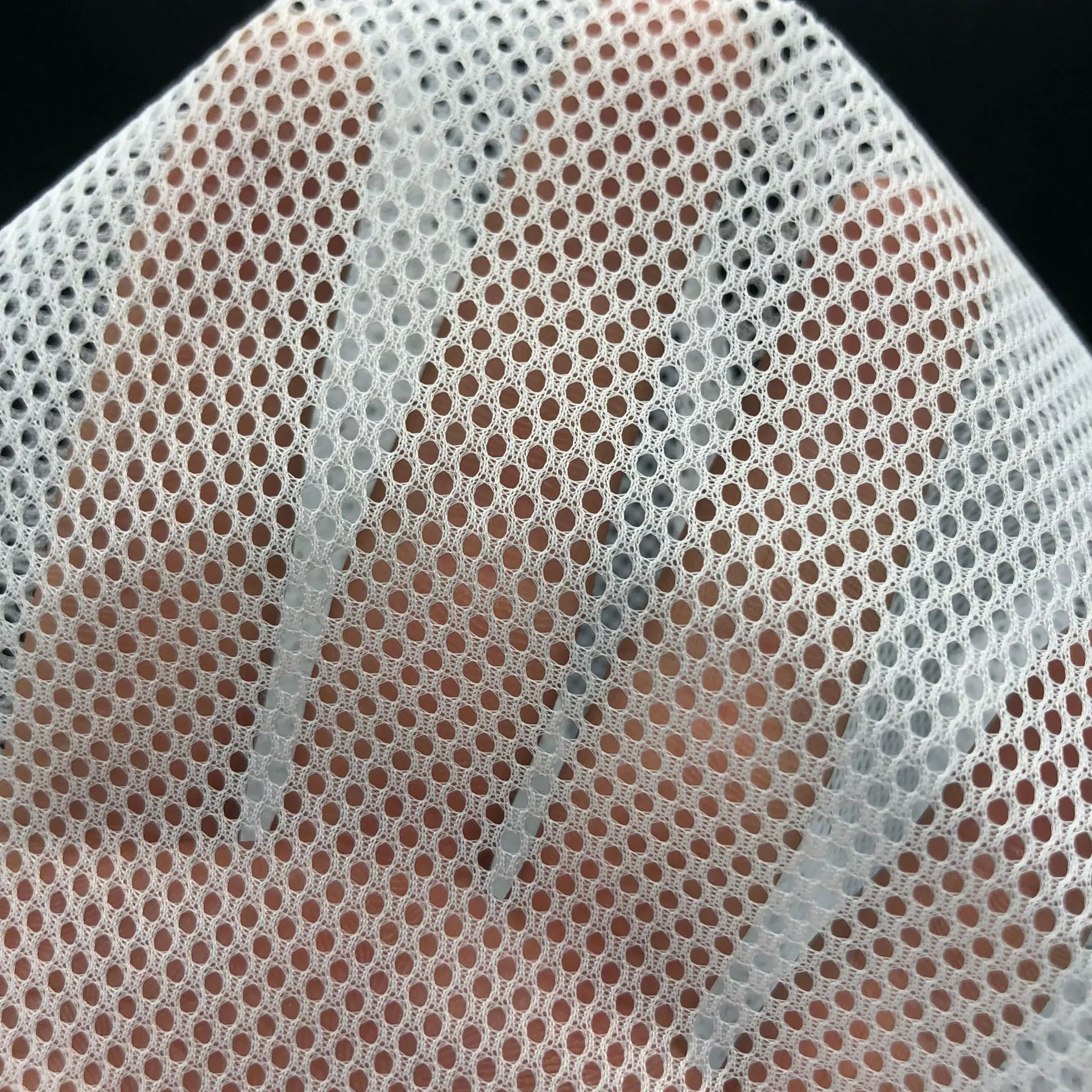 Hole 2mm Polyester Net Fabric Honeycomb Mesh Fabric For Sewing T-shirt  Sportswear Knitted Lining Fabric Cloth