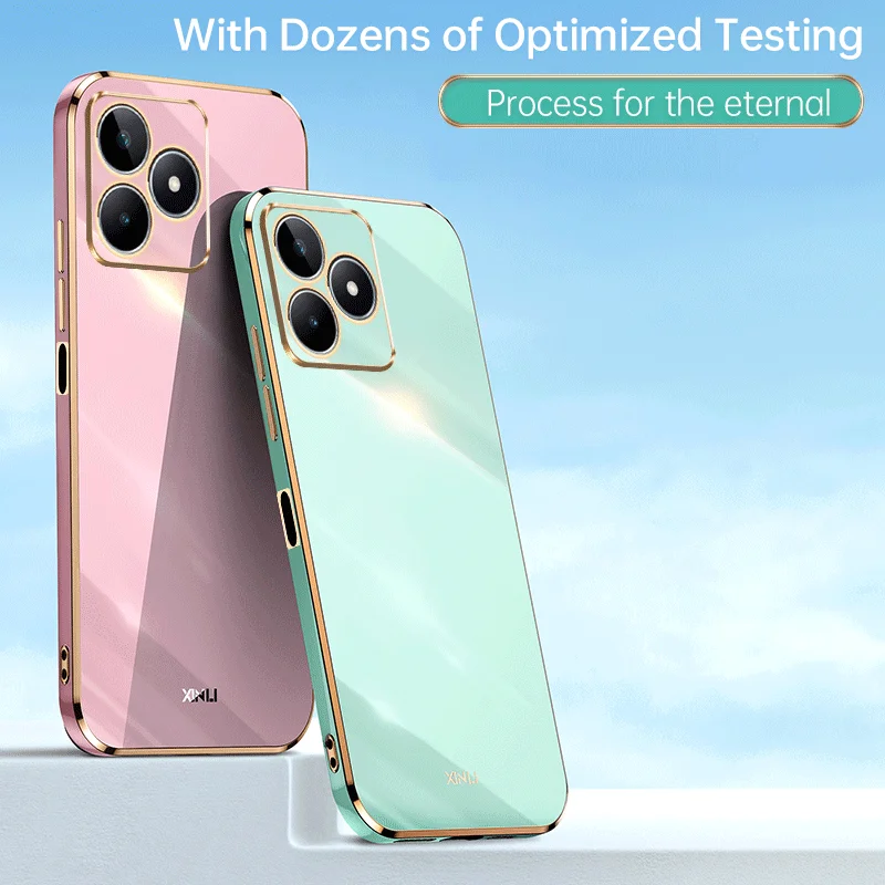 Luxury Square Plating ShockProof Silicone Back Cover s
