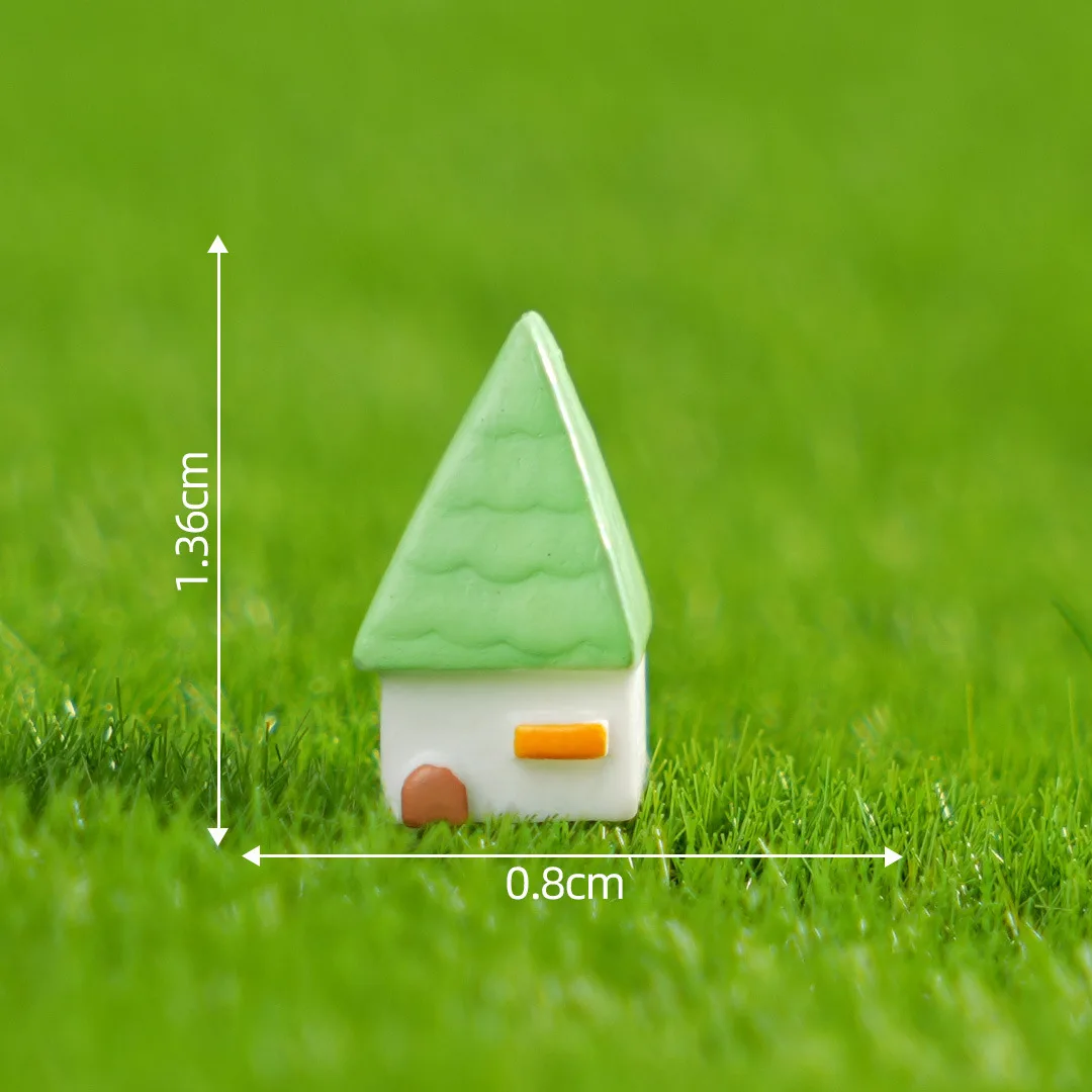 ตัวเลือกสินค้า 10 PC Church House Miniature Fairy Garden บ้านตกแต่งบ้าน MINI CRAFT Micro ภูมิทัศน์ตกแต่ง DIY อุปกรณ์เสริม