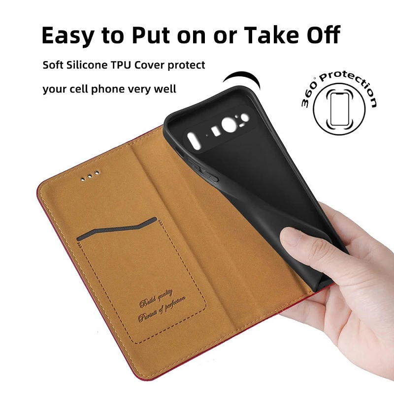 Leather Flip Wallet Phone Case Cover