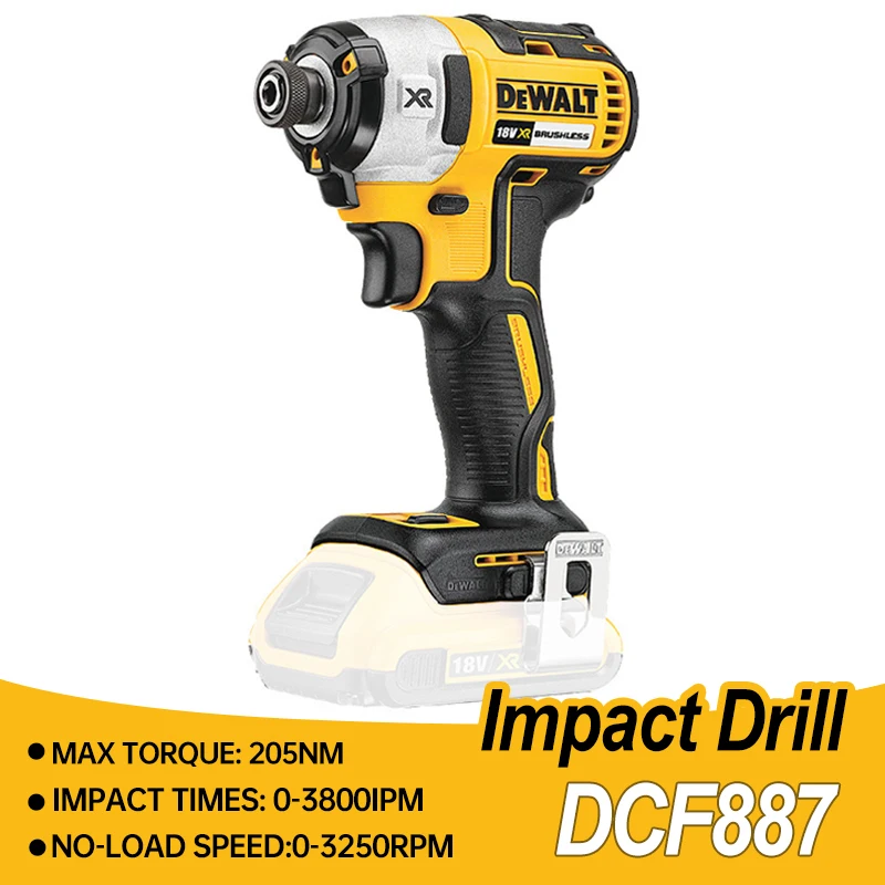 DEWALT 18V Impact Driver Brushless Drill DCF887N 1/4Inch Cordless