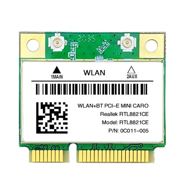 896F Dual-Band Mini Pcie Card Rtl8821Ce Bt5.0 2.4/5Ghz 1200M Wlan Wifi Card Adattatore Wireless Adattatore Wifi