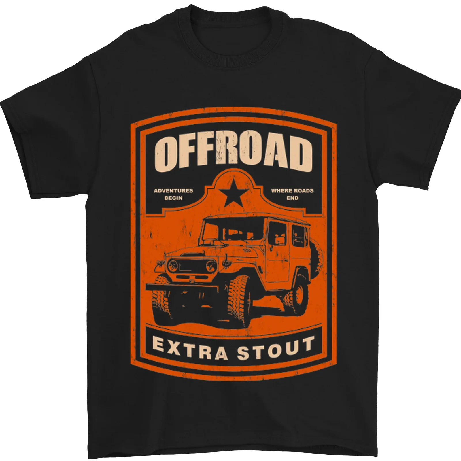 T-Shirt Fuoristrada Extra Robusta 4 X4 100% Cotone