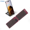 JOMAA Foldable Bluetooth Keyboard with Touchpad,Folding Keyboards with PU Leather, Portable Travel for iOS Android Mac OS