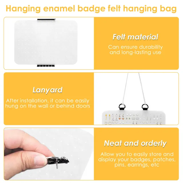 Pannello Espositivo Per Spille In Denim - Mostra La Tua Collezione Di Badge E Pin - Foto 11