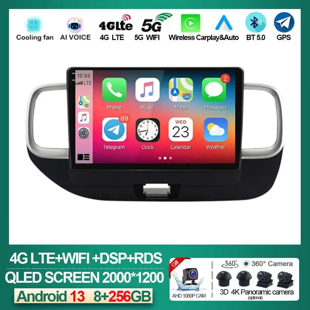 

Android 13 Carplay Auto For HYUNDAI Venue 2019 2020 Car Radio Autoradio Multimedia Video Player GPS Navigation Stereo 2din Dvd