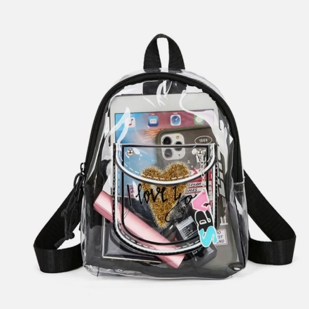 Large Capacity Transparent Backpack Fashion Jelly Bag Shopping Bags 3
