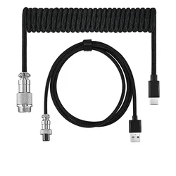 Aviator USB Type C Coiled Cable (Black)