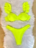 Yellow Bikini Solid Swimwear 2024 Swimsuit Women Low Waist Bathing Suit Summer Beach Wear