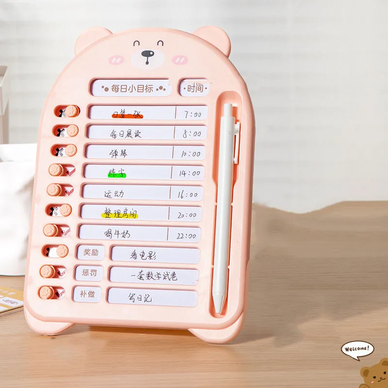 Reusable Chore Chart Planning Board Portable Memo Checklist Board for Kids Detachable Plastic Daily Task Schedule Reminder Chart 4