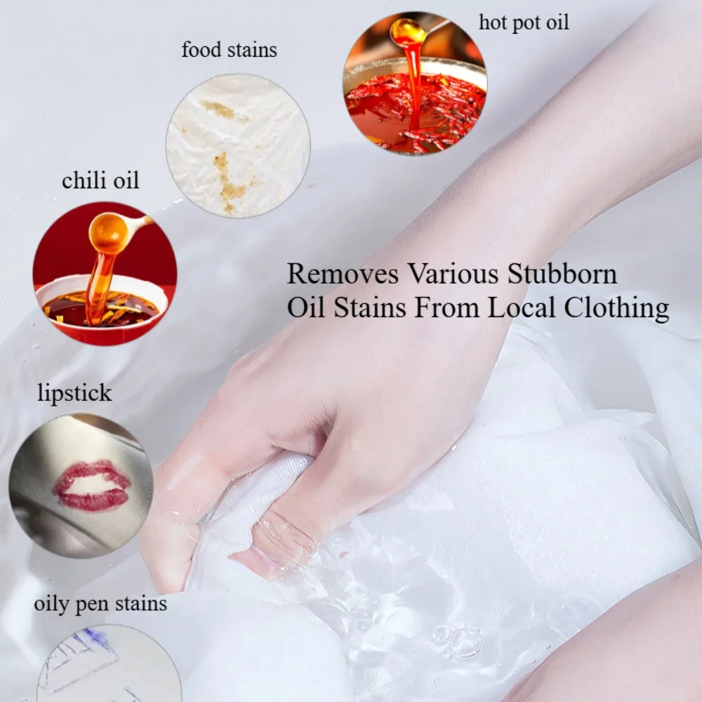 Clothes Oil Stain Remover Dust Cleaner Stubborn Dirt Cleaning Washing Multipurpose Agent Fabric Down Jacket Shoes Sofa Carpet