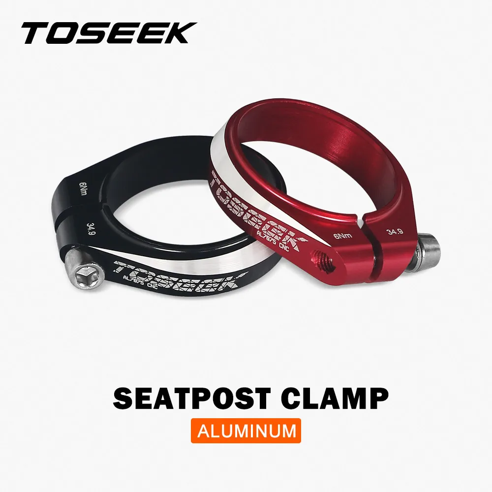 TOSEEK Bike Seat Post Clamp 31.8 34.9mm Mountain Aluminum Alloy