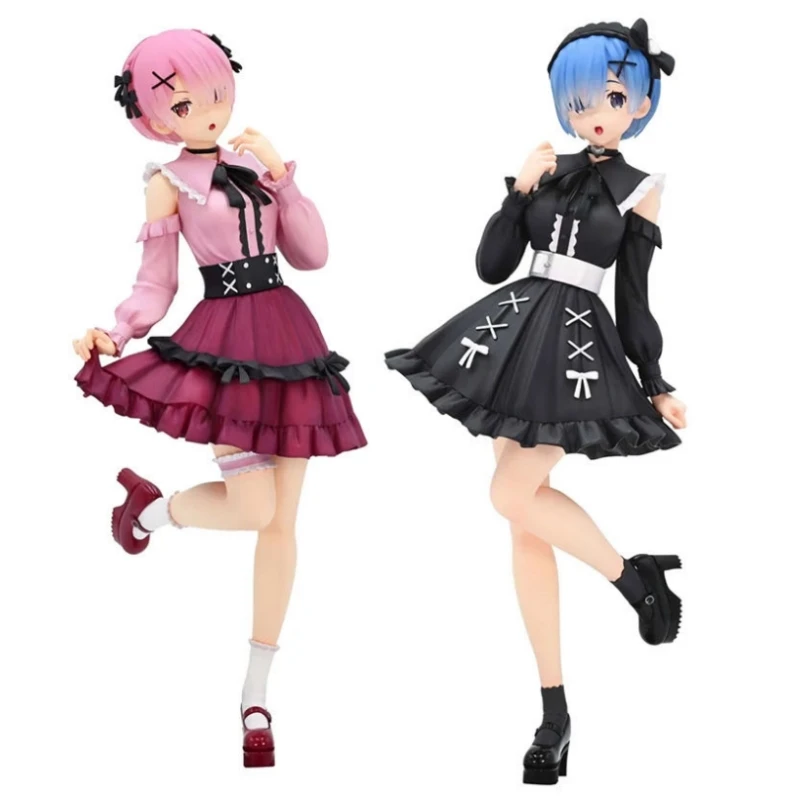 

Original FuRyu Rem Ram Cute Outfit Re:Life in A Different World From Zero Anime Action Figurine Model Statue Doll Toy Gift