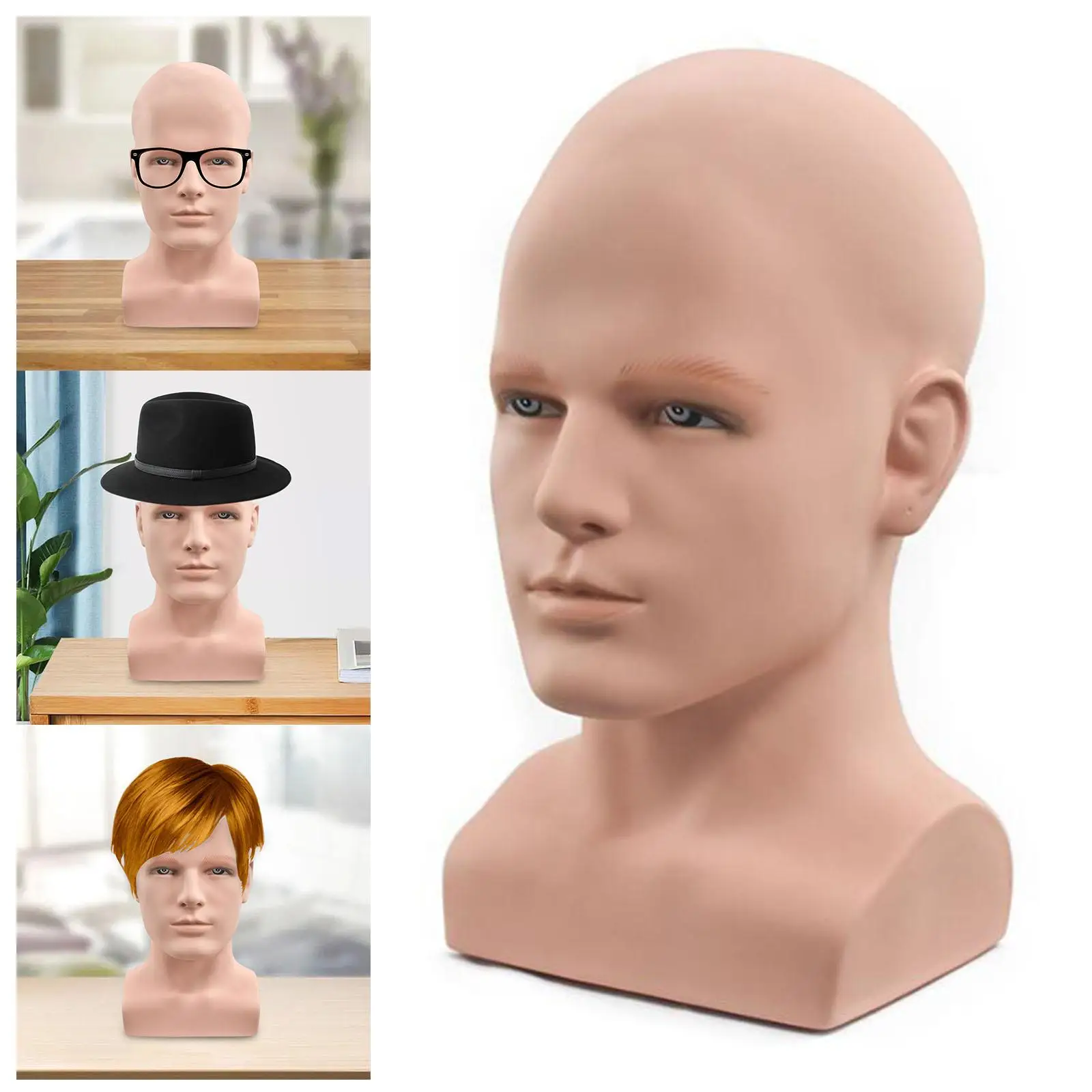 pvc-Mannequin-Head-Head-Bust-Show-Head-Male-head-Display-Stand-Display ...