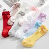 Spring Summer Baby Socks Big Bow Red Children's Knee High Newbron  Mother Kids Floor Cotton Socks Baby Accessories Girls Clothes 2