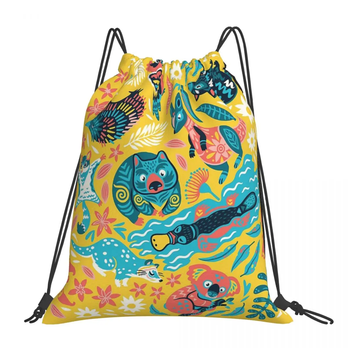 

Animals Of Australia Backpacks Casual Portable Drawstring Bags Drawstring Bundle Pocket Shoes Bag Book Bags For Man Woman School