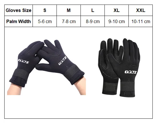 Description Picture 2 of itemWater Gloves, 3mm & 5mm Neoprene Five Finger Warm Wetsuit Winter Gloves for Scuba Diving Snorkeling Surfing