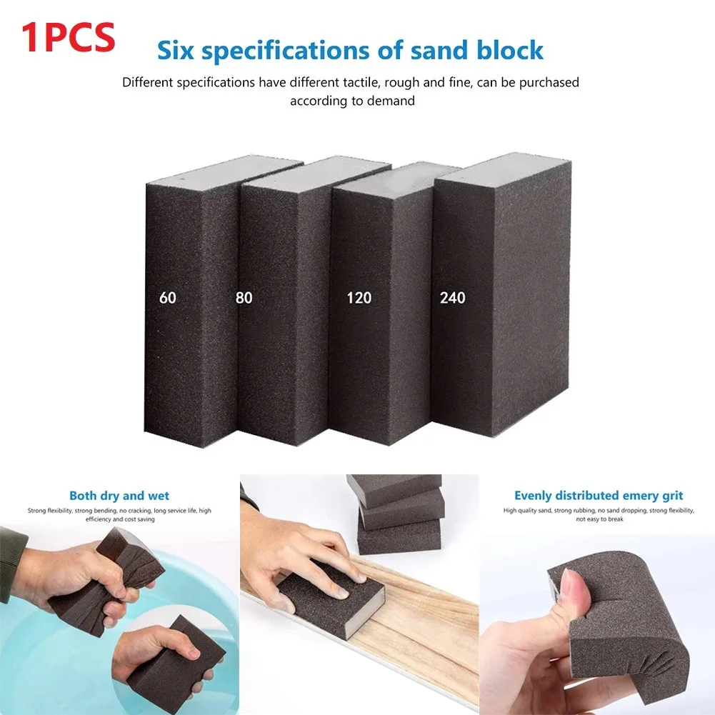 

1pc Wall Grinding Sponge Sand Block Sandpaper Polished Sand Brick For Woodworking Abrasive Tools Accessories