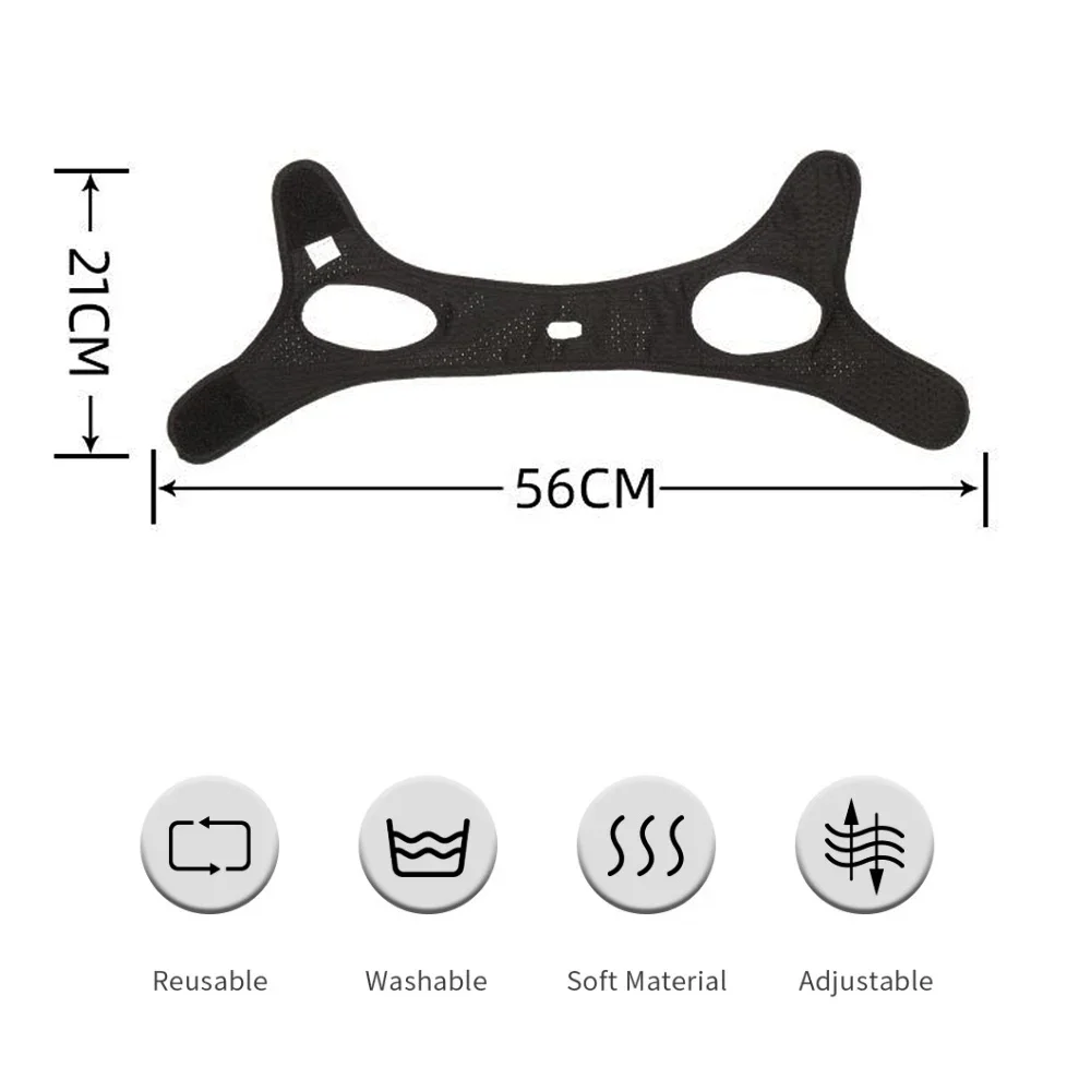 Tcare Anti Snoring Chin Strap Best Stop Snoring Device, Adjustable Snore Reduction Belt Sleep Aids Chin Strips Belt for Unisex 4