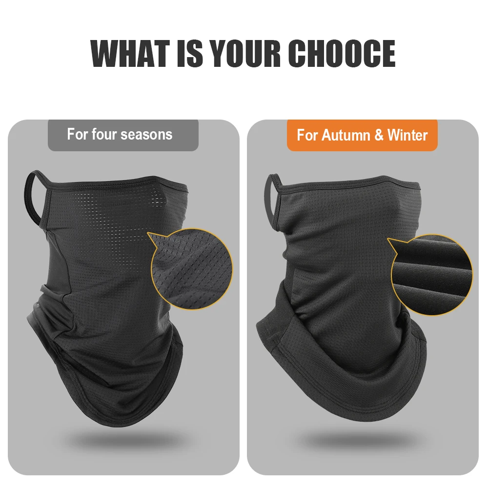 1/2PCS winter warm bandana half face mask hang-ear neck warmer gaiter tube scarf windproof ski fishing neckerchief headband men
