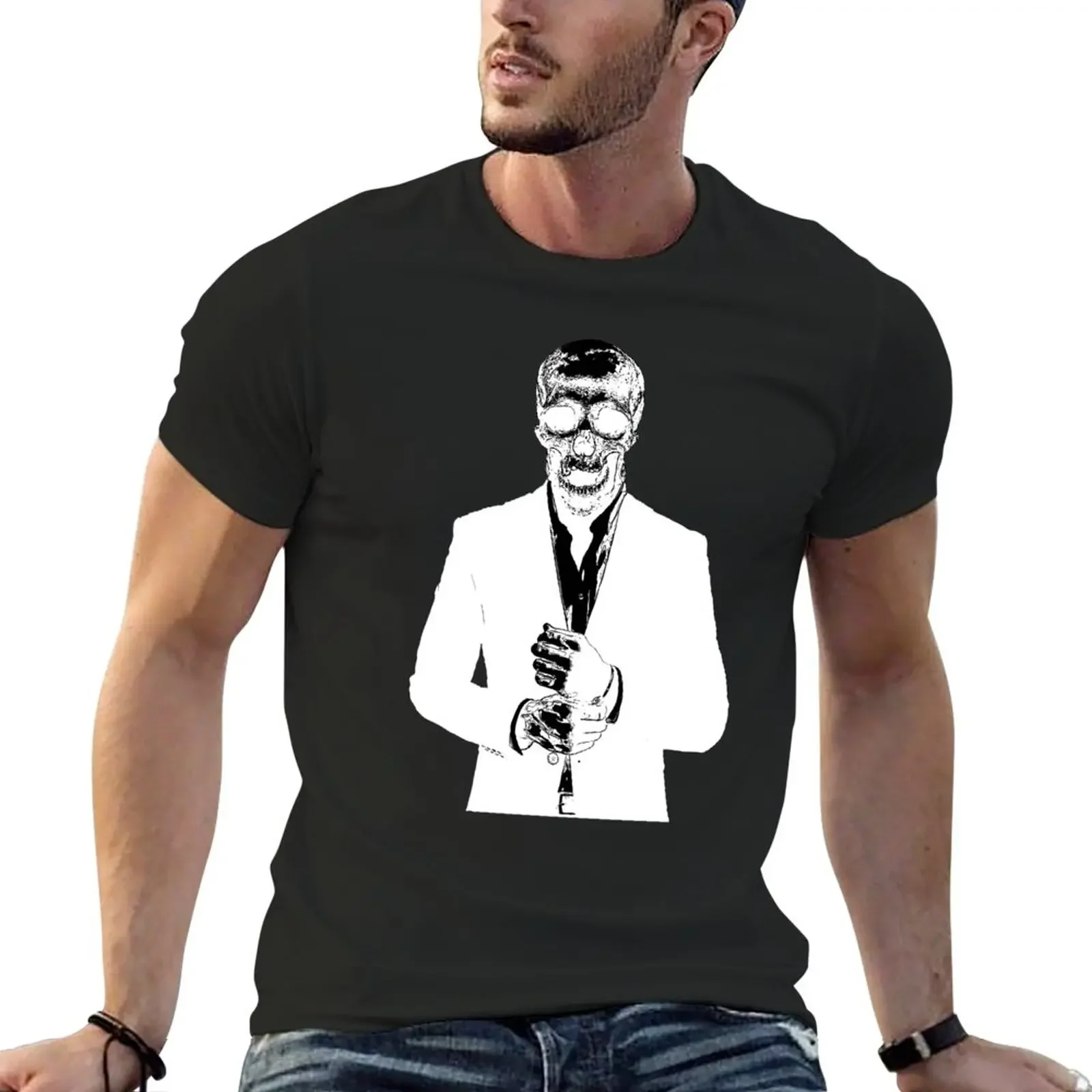 

Skull man T-Shirt sports fans blanks summer clothes mens graphic t-shirts