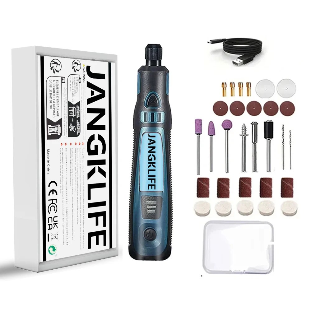 JANGKLIFE USB コードレスロータリーツールキット木工彫刻ペン DIY ジュエリー金属ガラスミニワイヤレスドリル