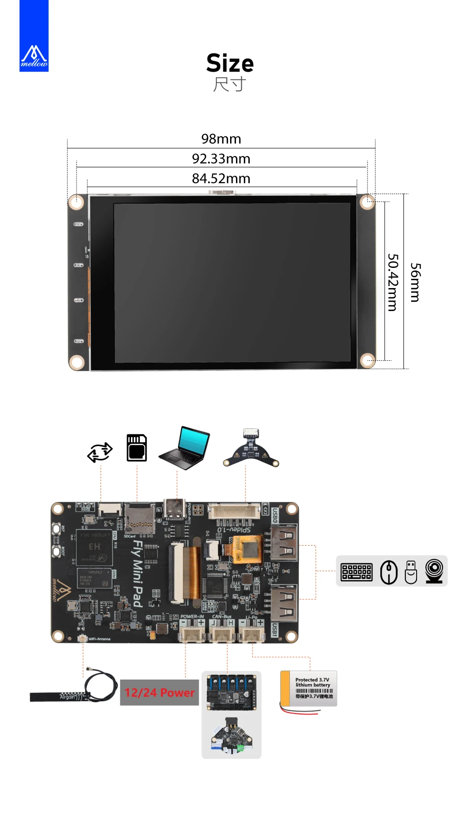 Display, Chip H3, VzBoT, Voron, Ender 3, 3,5