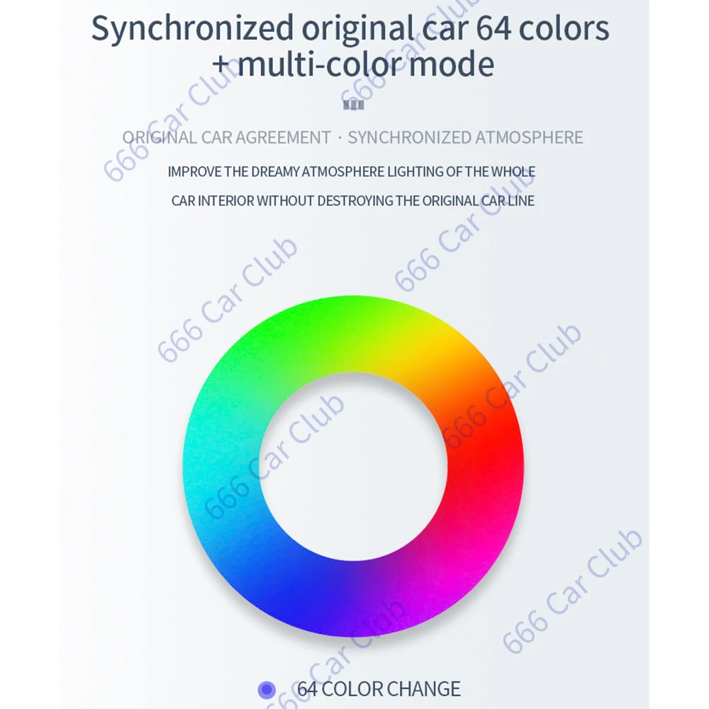 64 색상 메르세데스-벤츠 S 클래스 W223 S450L S500 S480 S680 LED 스피커 커버 4D 회전 트위터 용 자동차 지붕 서라운드 스피커