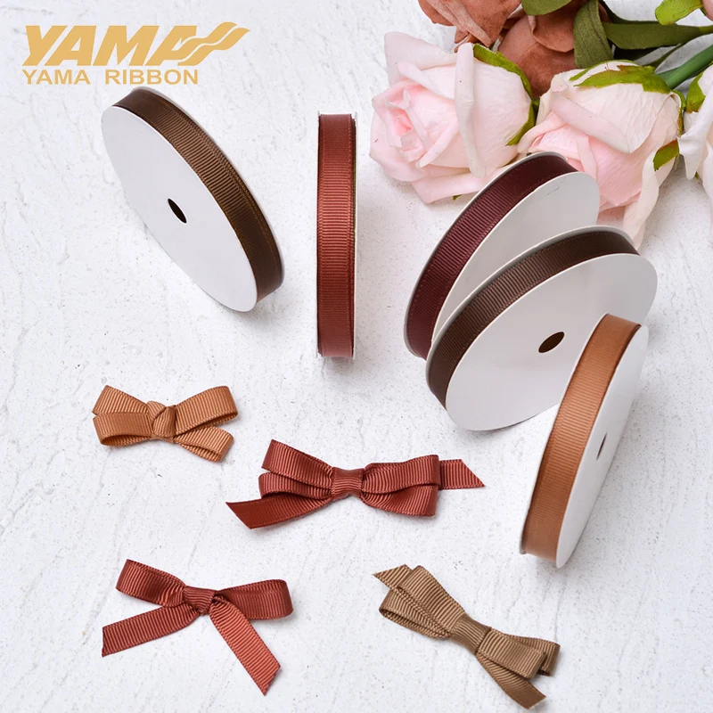 Grosgrain Ribbon 6 9 13 16 19 22 mm 100 yards/lot Dark Brown For Diy Dress Accessory House Wedding Decoration