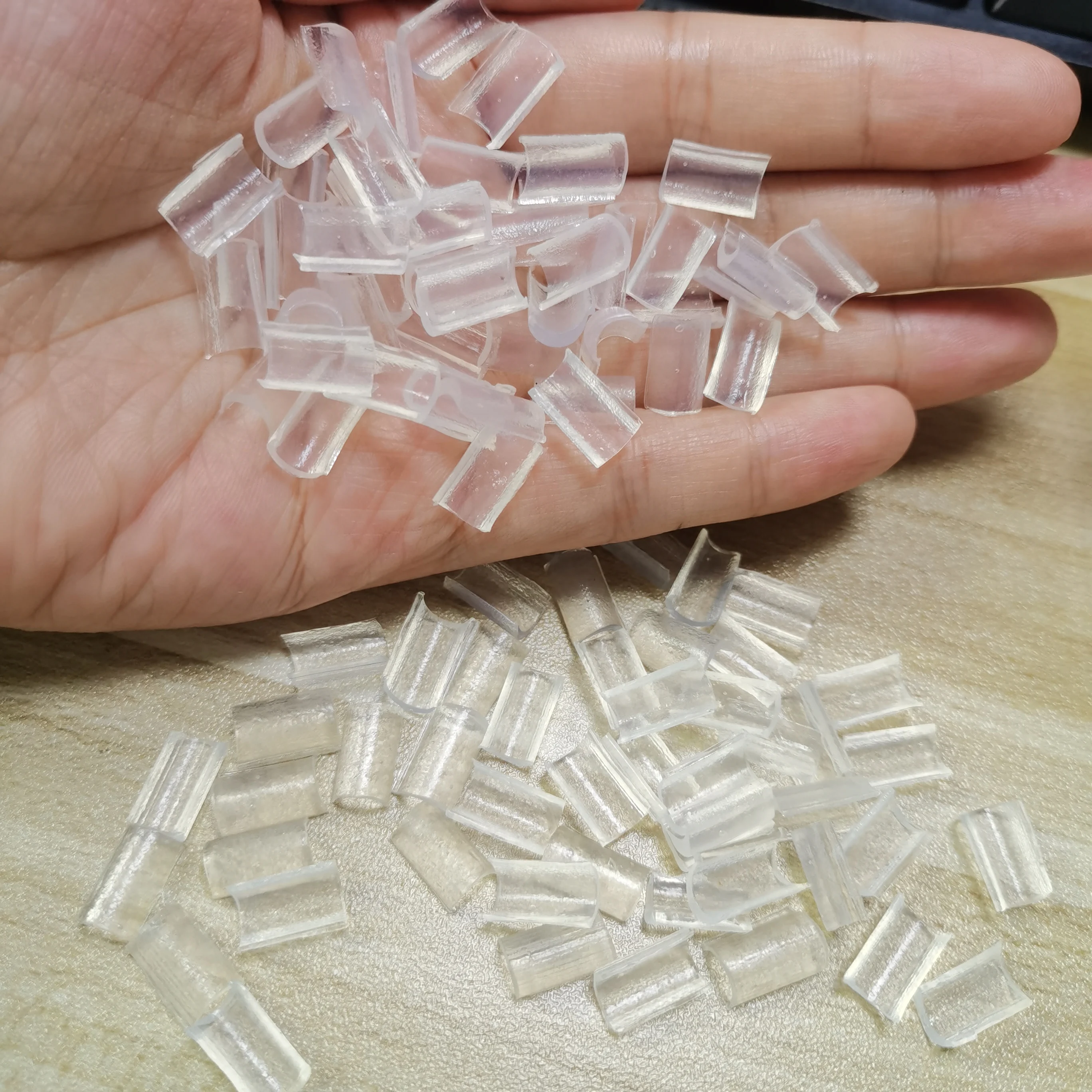 Glue Nail Tip Keratin Nail Tip for hair extension Strong adhesive / Transparent Color 100pcs