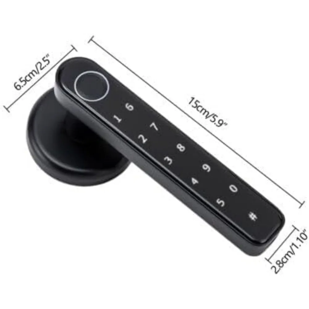 Smart Door Lock Biometric Identification Fingerprint Digital Lock with Handle Control Electronic Keyboard Password Bluetooth