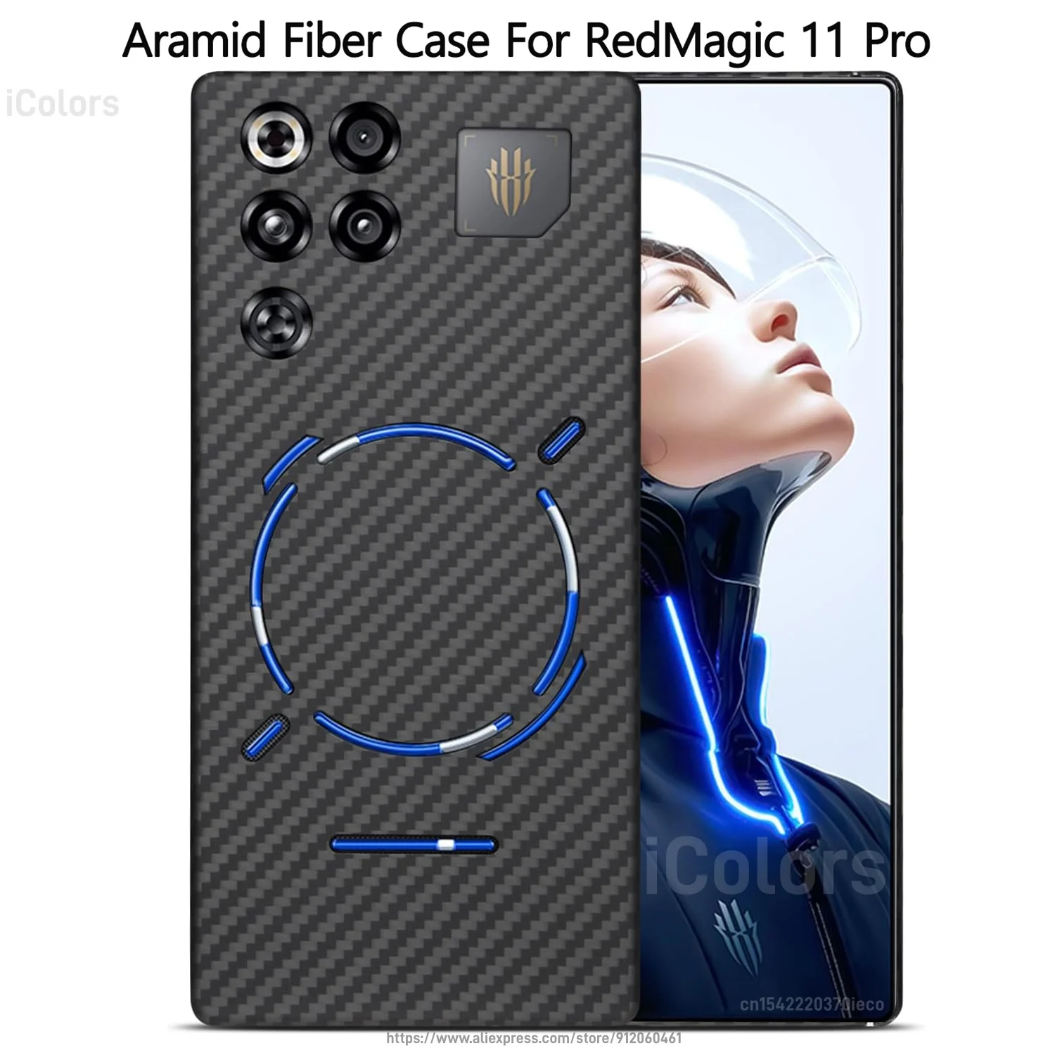 Ultra Slim Aramid Fiber Minimalist Protective Case with Textured Grip