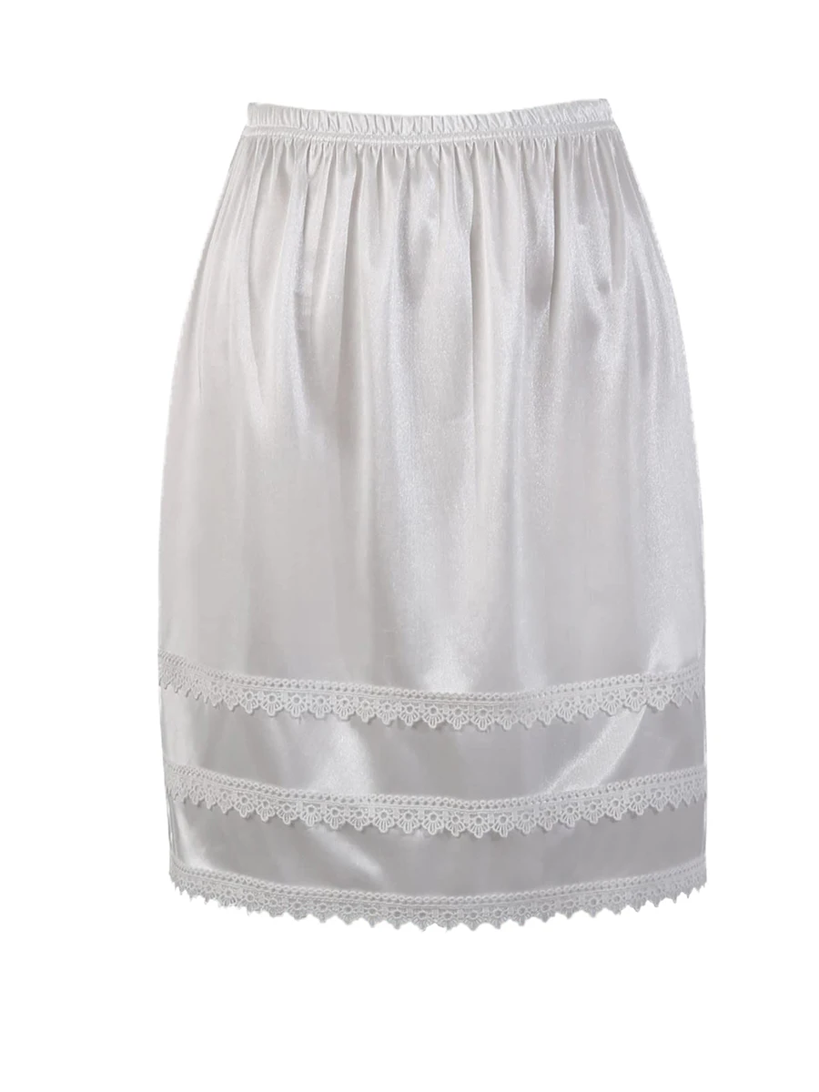Lace Half Slips For Women Satin Skirt Under Anti-static Half Slip Comfortable Lightweight Slip Skirt half slip skirt
