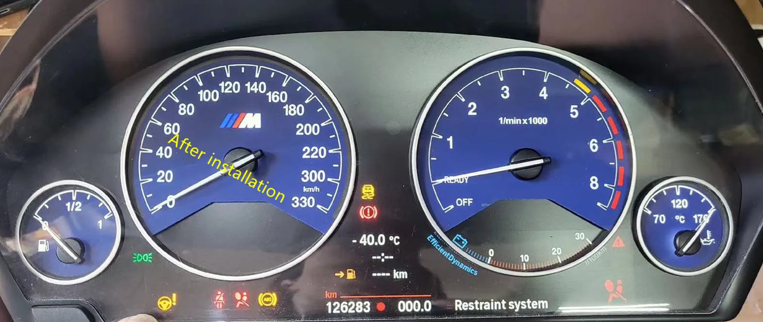 Tacho Gauge Face Overlay for BMW F30 F31 F32 F33 F34 F36 3M Instrument