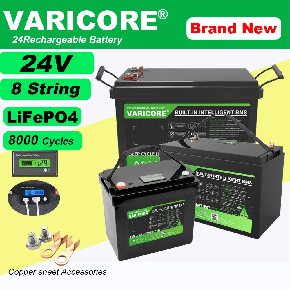 Batteria LiFePO4 VariCore 12V/24V/36V/48V 340Ah 200Ah 180Ah 100Ah 120Ah per 4s 8s 10s 16s, per auto solari, camper e golf cart, esente da dazi - immagine 3