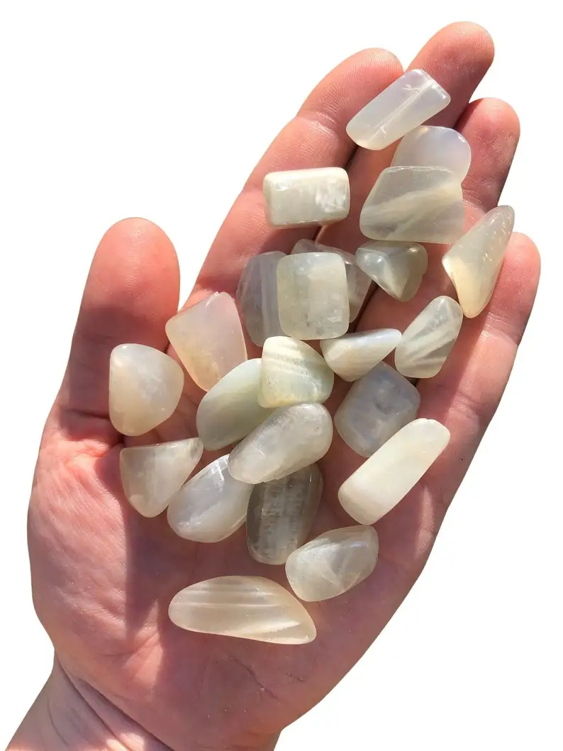 

Green Moonstone Crystal (10-30mm) Tumbled Stones Light Green Moonstone Crystal Tint Gemstone Healing Crystals and Stones