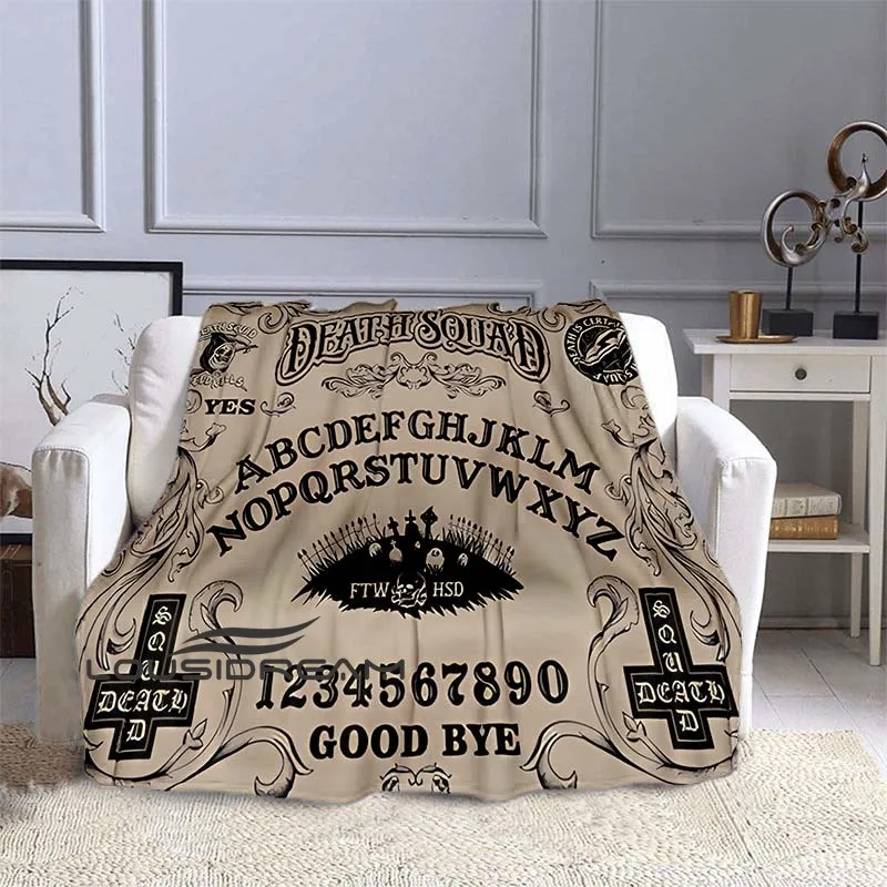 

Cat Skull Ouija Board Throw Blanket Black Sun Moon Gothic Travel Blanket Home Decor Blanket Halloween Decor Witchcraft Blanket