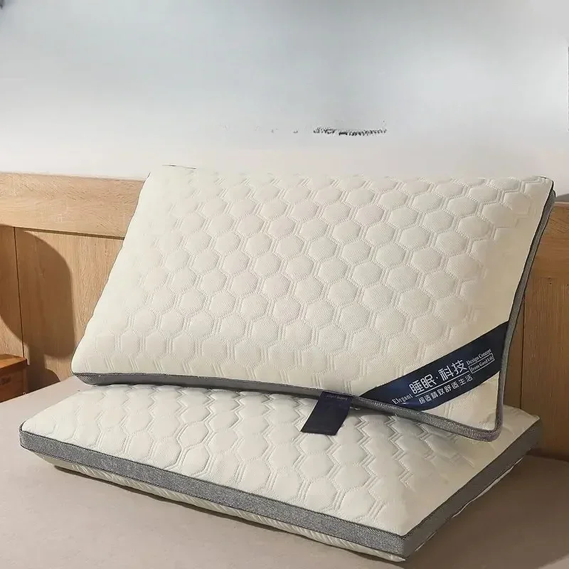 NeckProtectionPillowwithNaturalLatexCoreforDeepSleepandAnti