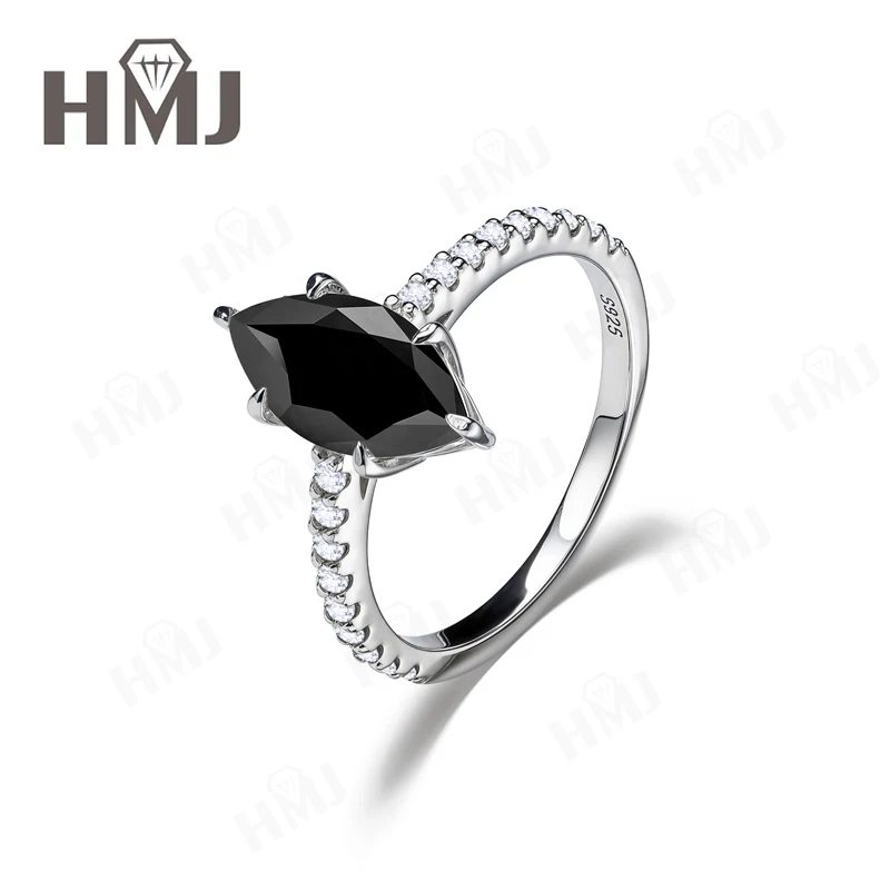 Luxuriöser 2-Karat Marquise-Schliff Moissanit-Ring aus 925 Sterling Silber, D-Farbe Weiß/Schwarz/Grau/Blau, Edle Schmuckstücke, Muttertagsgeschenk für Sie – Detail 9