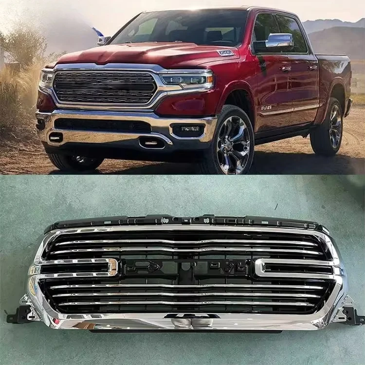 Auto Body Parts Black Grilles Front Excellent Matte and Highlight Car Front Grill for Dodge RAM1500 custom