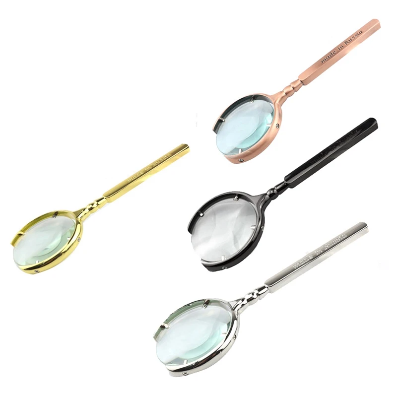 

10X Vintage Reading Magnifier Hand-Held Magnifying Glass With Optical Glass Magnifying Glass Lens Magnifie