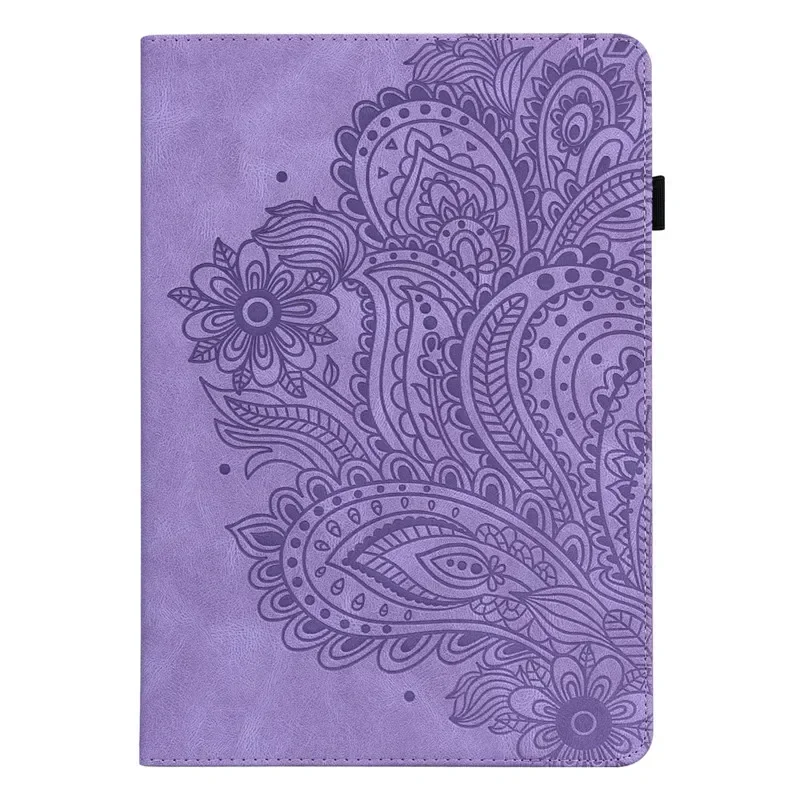 Embossed PU Leather Protective Tablet Cover & Stylus