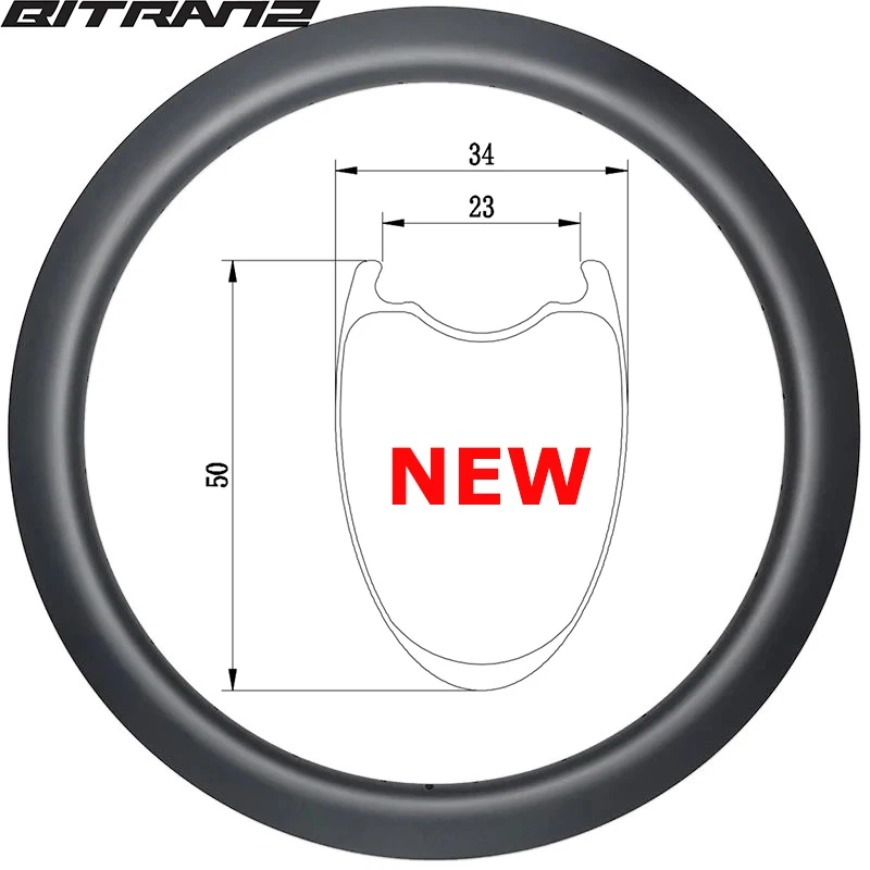 700C Gravel Bike Road Carbon Rims Disc 34mm 23mm Width 50mm Tubeless Toray T800 Clincher Bicycle Wheel Aerodynamic UD 3K 12k