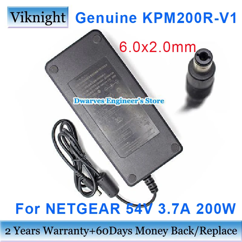 

Genuine 54V 3.7A 200W AC Adapter KPM200R-VI 332-11047-01 Lapotp Charger for NETGEAR 16-PORT-POE-GS116PP GS116PPS Power Supply