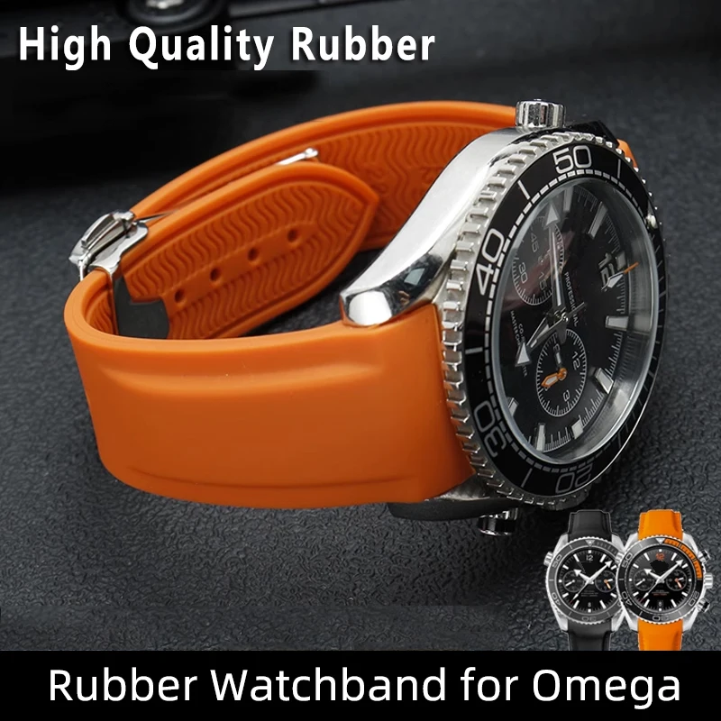 

Ремешок резиновый 20 мм 22 мм для часов Tudor для Omega Seamaster 300 AT150 Speedmaster Planet Ocean для Seiko, силиконовый ремешок