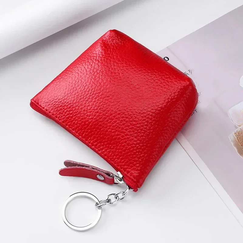 Vintage Genuine Leather Mini Coin and Card Holder Pouch